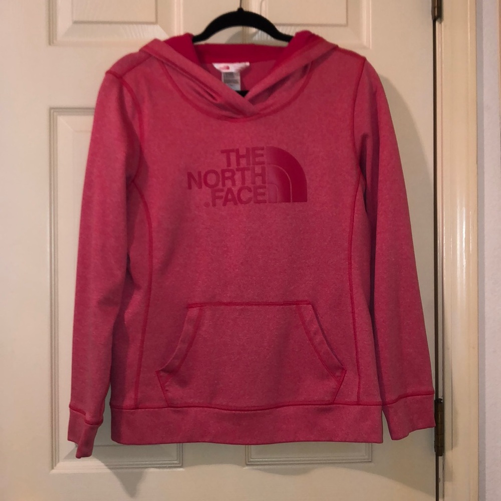 Pink North Face Hoodie Dri-Fit material